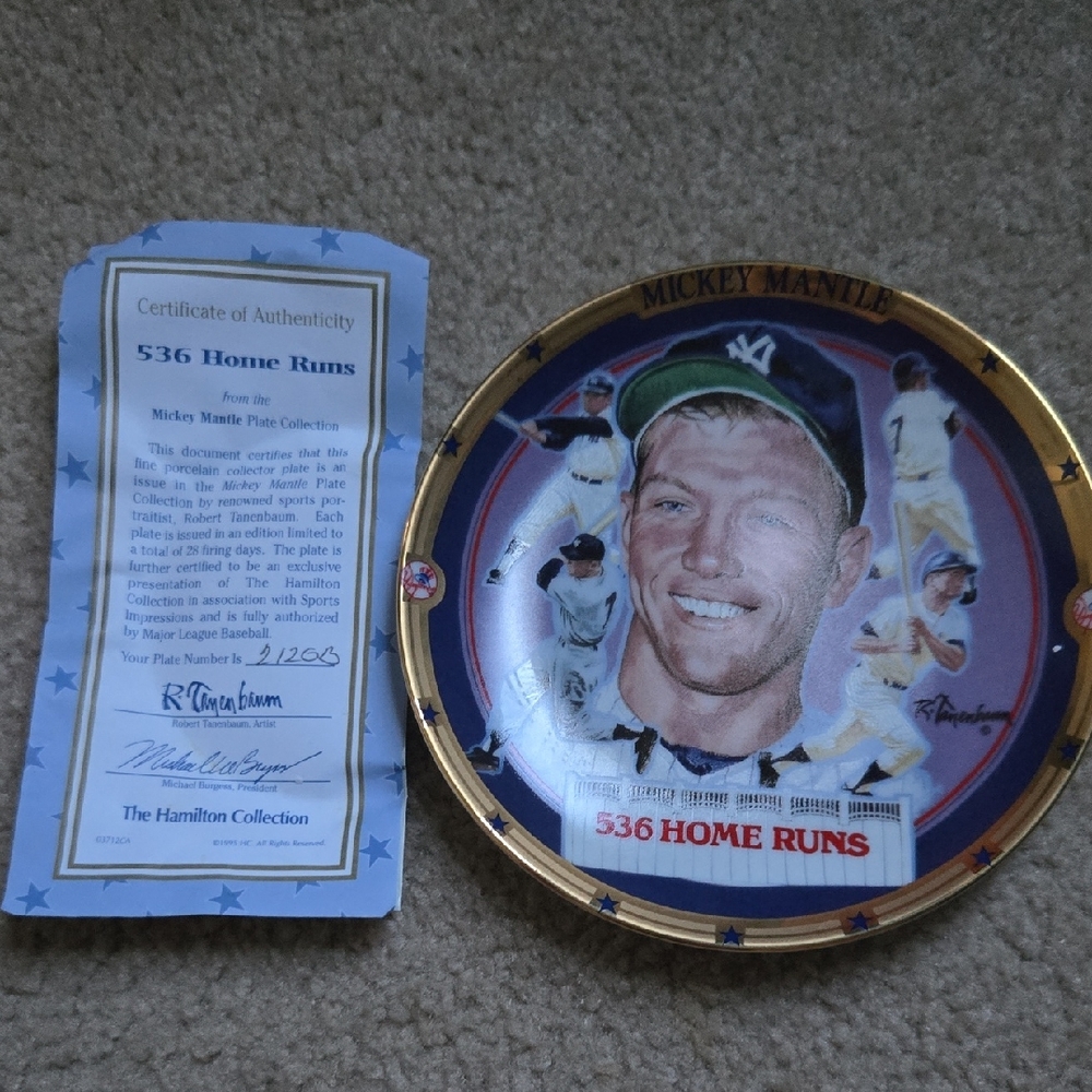 Collectable Baseball Plate